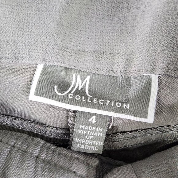 Womens JM Collection Gray Pants Straight Rayon Blend Stretch Hi Rise Size 4 - Picture 2 of 9